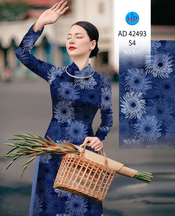 Vải Áo Dài Hoa In 3D AD 42493 14